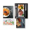 Giesser since 1776, Made in Germany, Black serrated kitchen knives round tip dishwasher safe 4.5 inch - Tomato knife, Steak knive set of 6-4