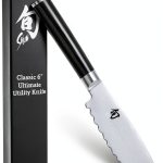 Shun Classic 6-inch Ultimate Utility Knife Silver Pakkawood Handle-0