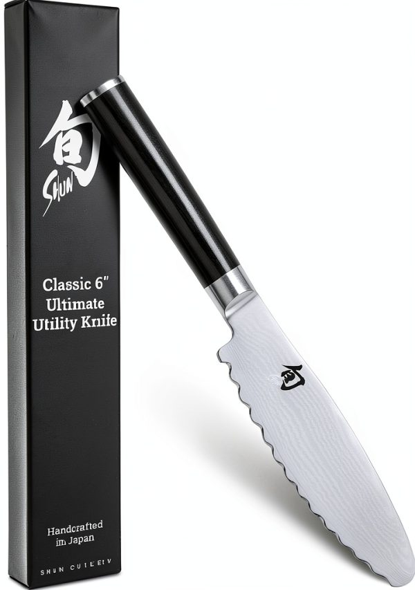Shun Classic 6-inch Ultimate Utility Knife Silver Pakkawood Handle-0