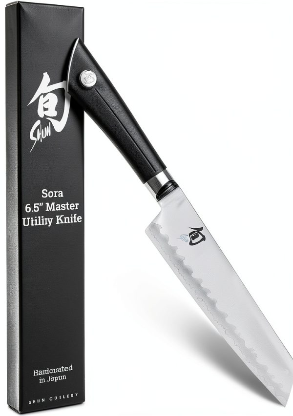 Shun Sora 6.5" Master Utility Knife Black VG10 Steel Japanese-0