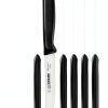 Giesser since 1776, Made in Germany, Black serrated kitchen knives round tip dishwasher safe 4.5 inch - Tomato knife, Steak knive set of 6-1