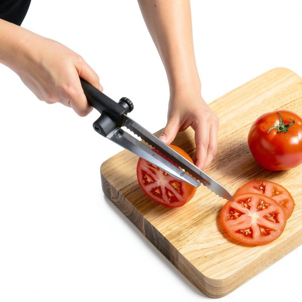 Fox Valley Traders Knife with Adjustable Slicing Guide by Chef's Pride-1