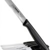 Giesser since 1776, Made in Germany, Black serrated kitchen knives round tip dishwasher safe 4.5 inch - Tomato knife, Steak knive set of 6-0